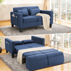 58″ Modern Convertible Sleeper Sofa Chair Bed Pull Out Sofa Bed for Small Spaces