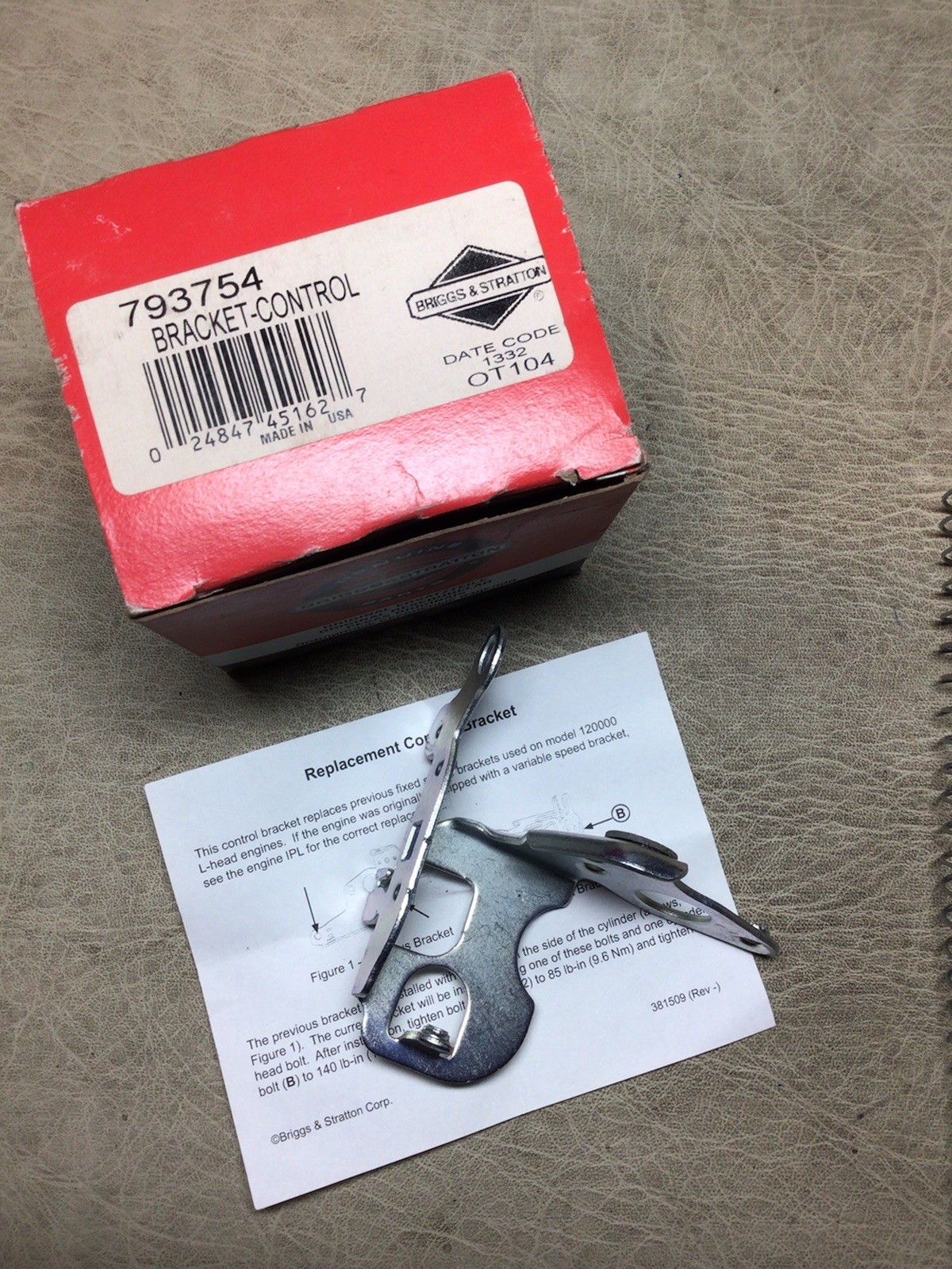793754 Control Bracket Briggs And Stratton New Oem gallery