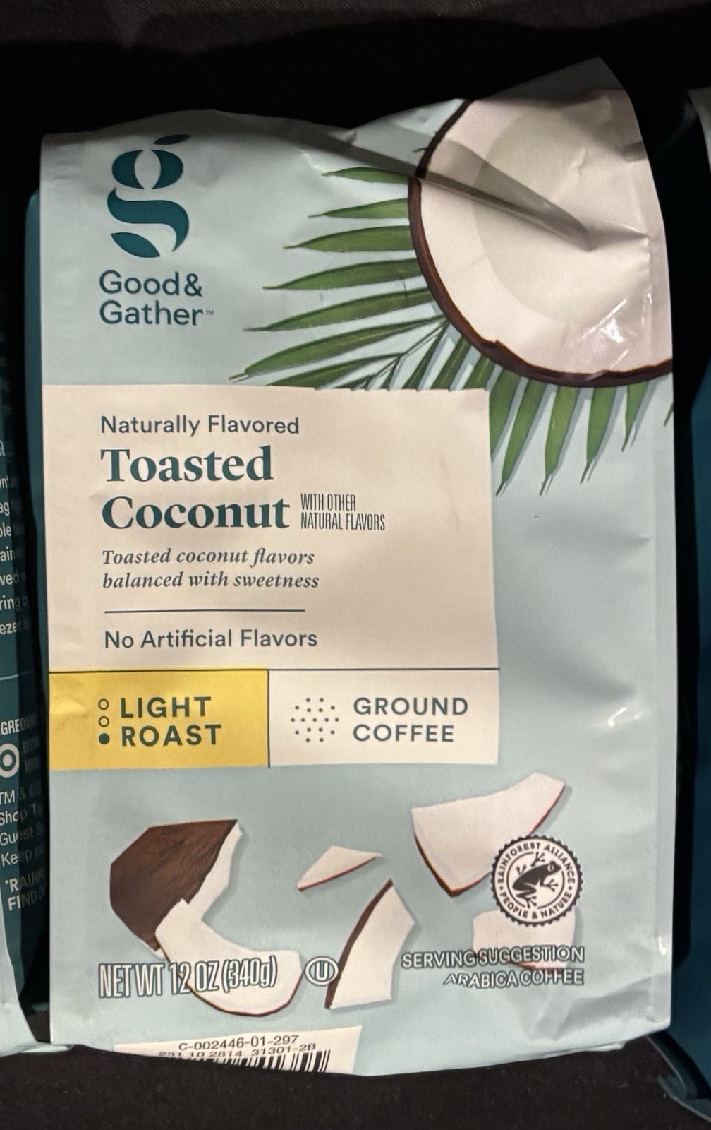 NEW Limited Edition TOASTED COCONUT GROUND COFFEE 12-OZ Bag Exp Sept 2026 gallery