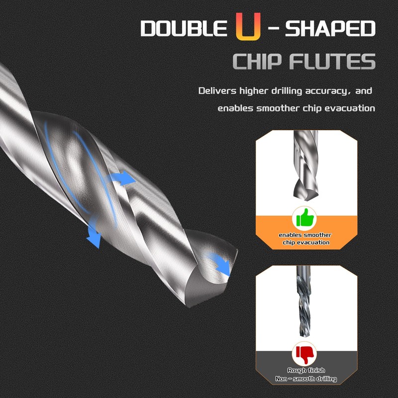 Drill Bit, 0.5mm Cutting Diameter, 4241 118° Uncoated Maintenance, 5-Pieces gallery