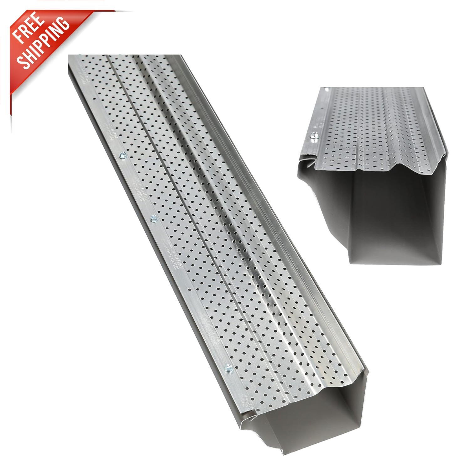 Heavy-Duty Aluminum Gutter Guard - 6 Inch x 31 Feet - Lifetime Quality Mill F... gallery