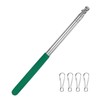1-Pack Telescopic Handheld Flagpoles, 5.2ft/1.6m Stainless Steel Pole [Green] gallery
