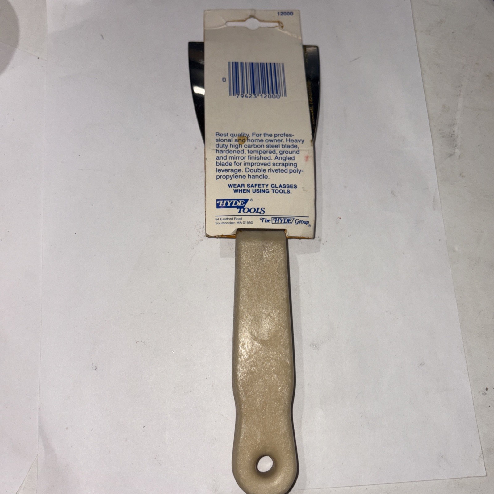 Hyde 12000 HCS Blade Black Contour-Grip Bent Chisel Scraper 3-1/2 L x 3 W in. gallery