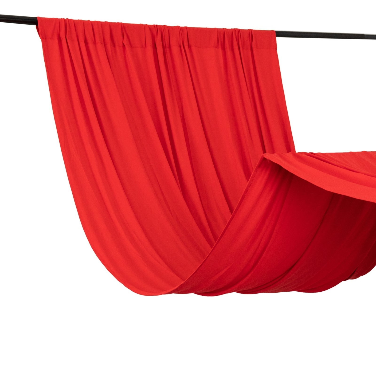 5 ft x 10 ft RED 4-Way Stretch Spandex Divider Backdrop Curtain Party Wedding gallery