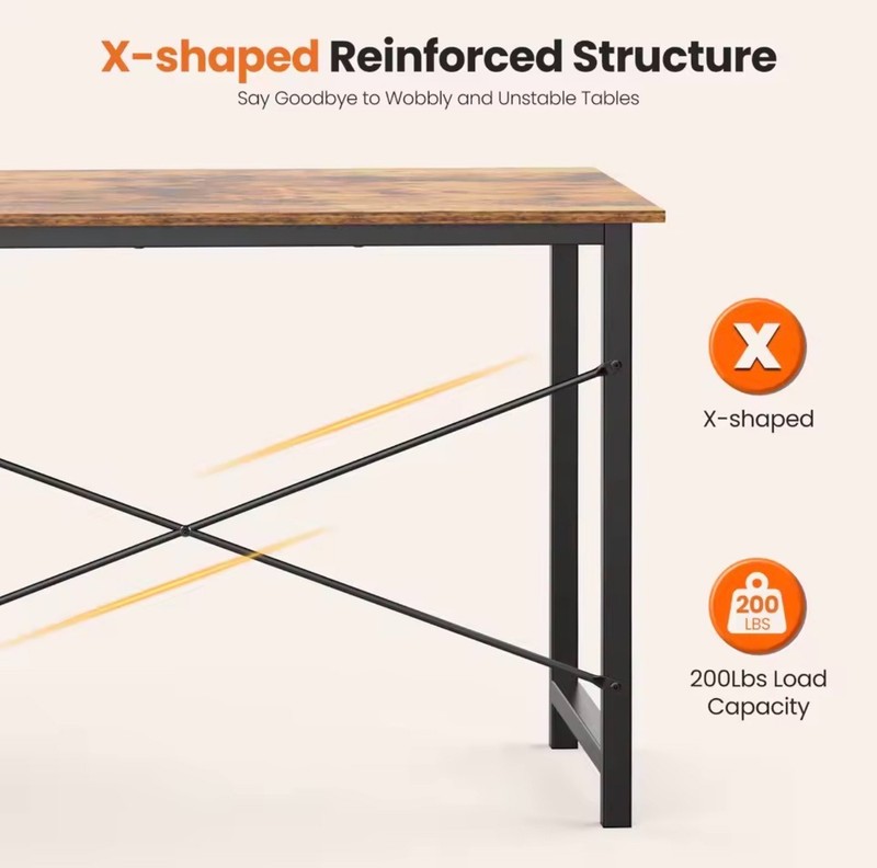 40”/47” Computer Desk with 2 Drawers Home Office Study Table gallery