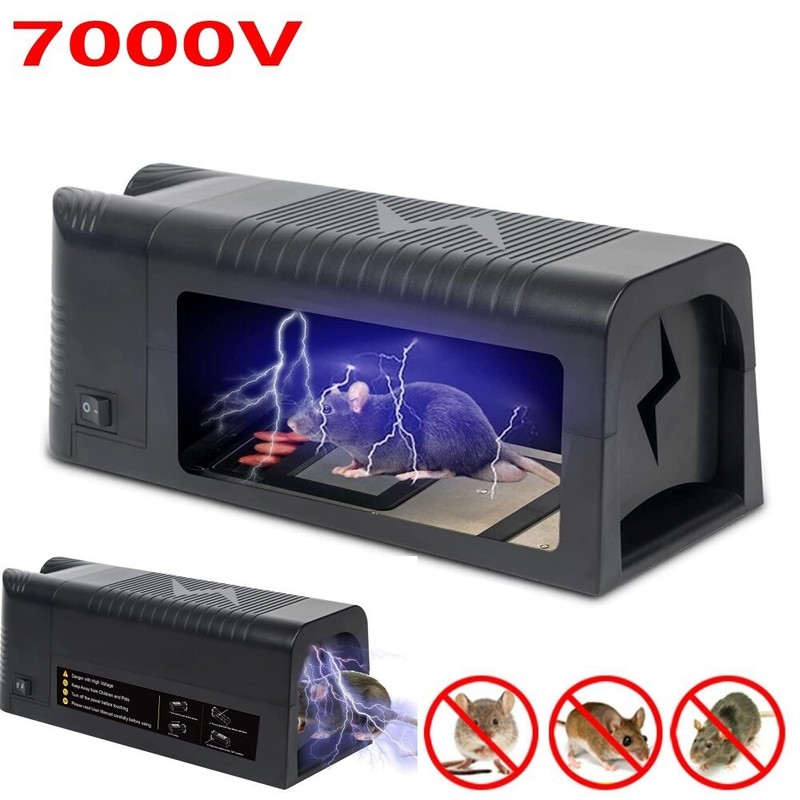 Upgraded Electronic Mouse Trap Control Kill Big Rat Pest Electric Rodent Zapper gallery