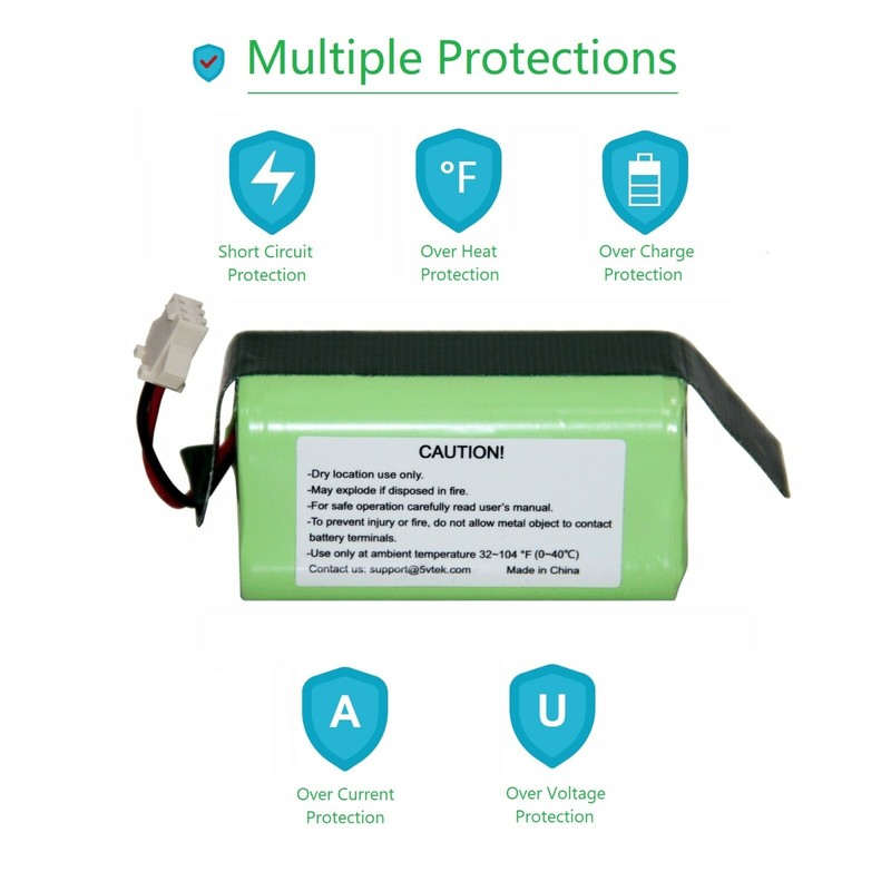 Battery for Eufy RoboVac 11/11S/11S Max/12/15C/15T/15C Max/30/30C with 2 Brushes gallery