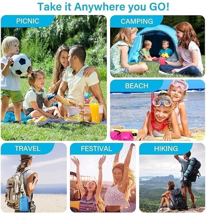 82"x 78" Picnic Beach Blanket Sand &Water Proof Ultra Light Soft Easy Pack gallery