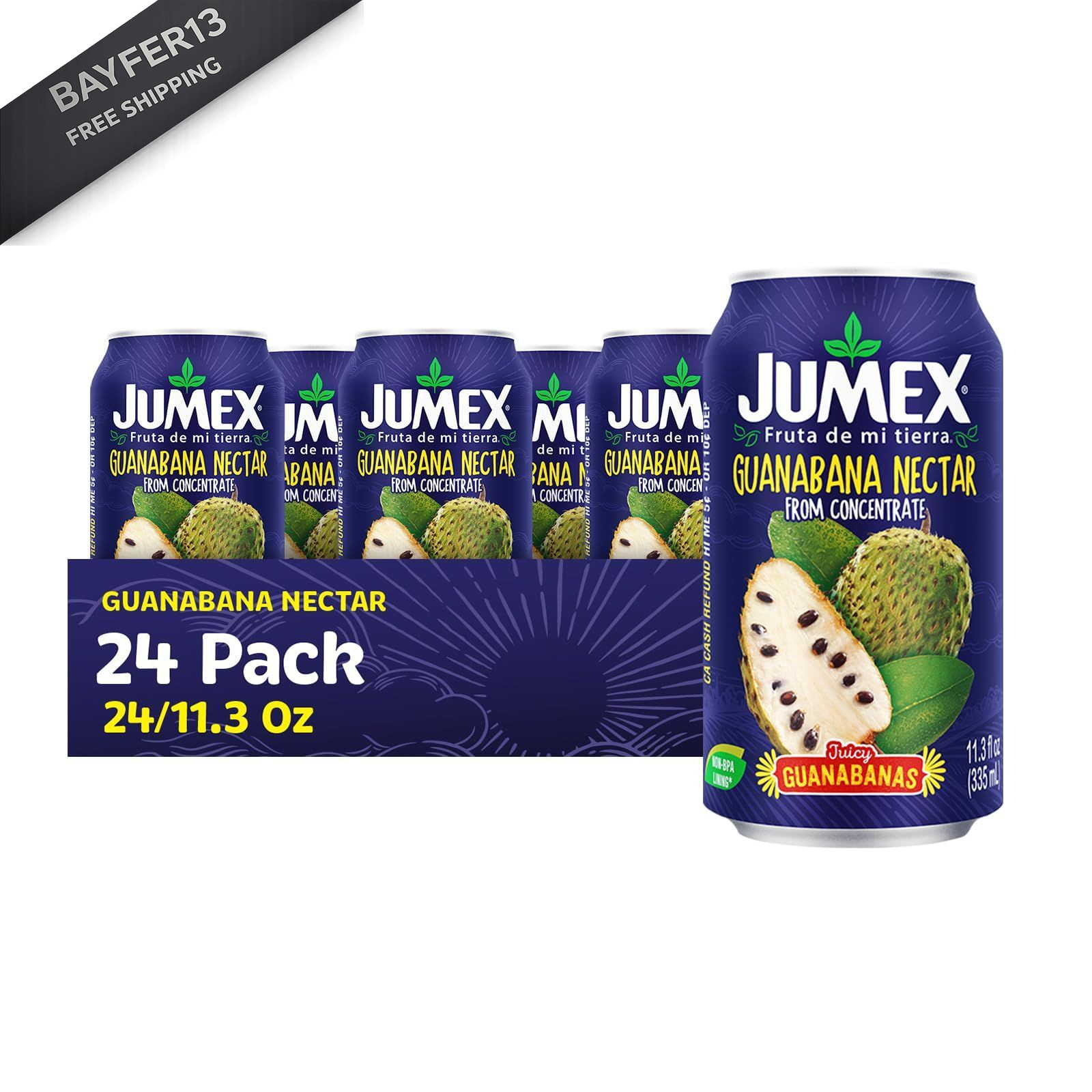 Jumex Soursop Juice Nectar - Made with Guanabana 11.3 Fl Oz (Pack of 24) gallery
