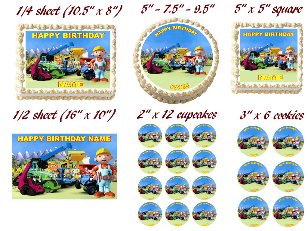 BOB THE BUILDER Party Edible Cake topper image gallery