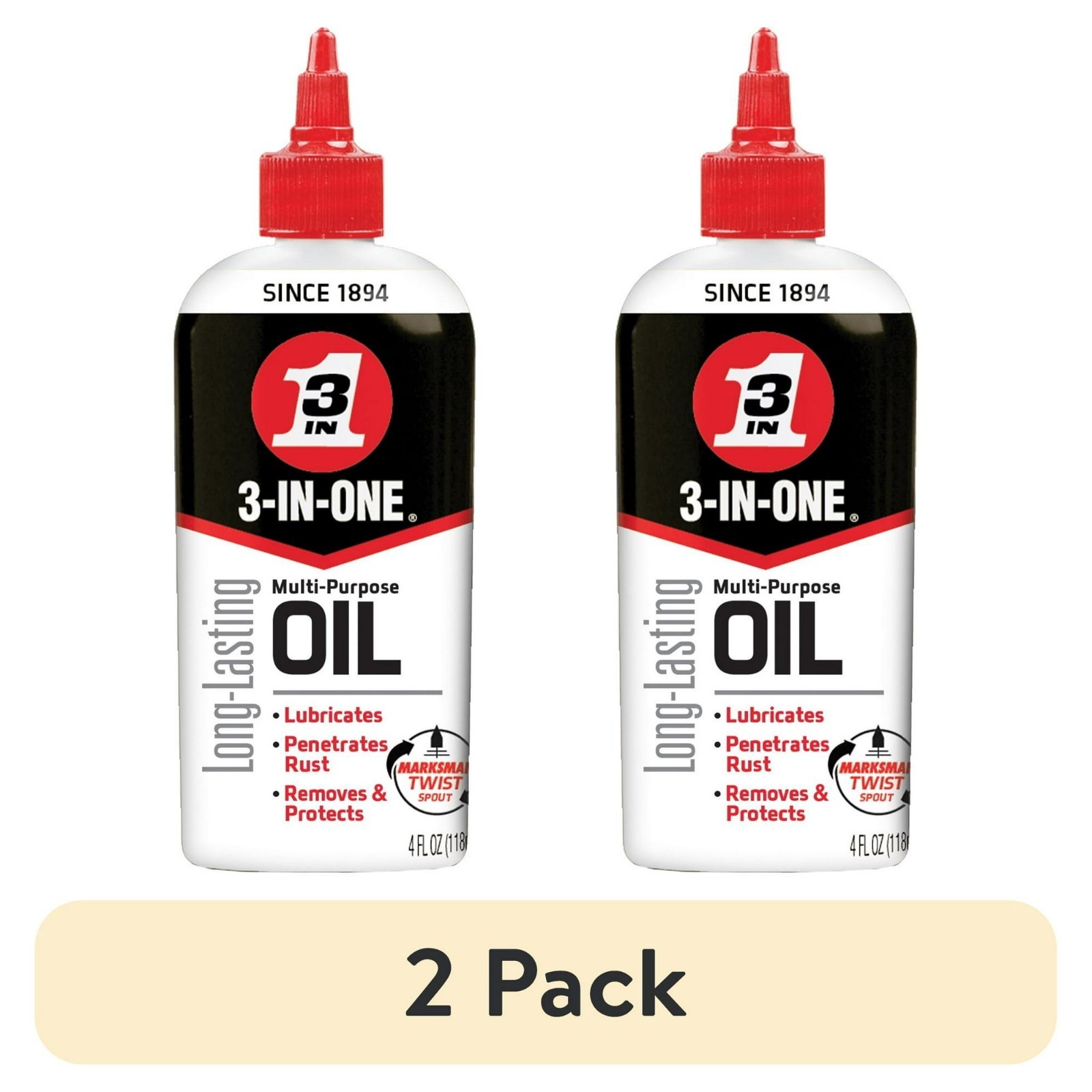 (2 pack) 3-IN-ONE Multi-Purpose Oil with Marksman Spout, 4 OZ. gallery