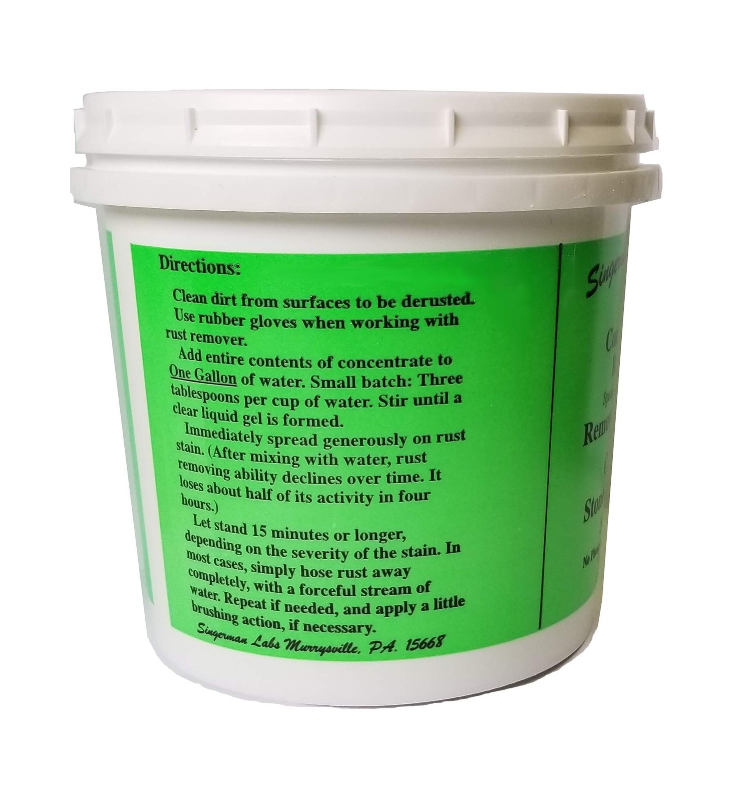 Rust Remover for Concrete - 22 oz Concentrate Makes One Gallon gallery