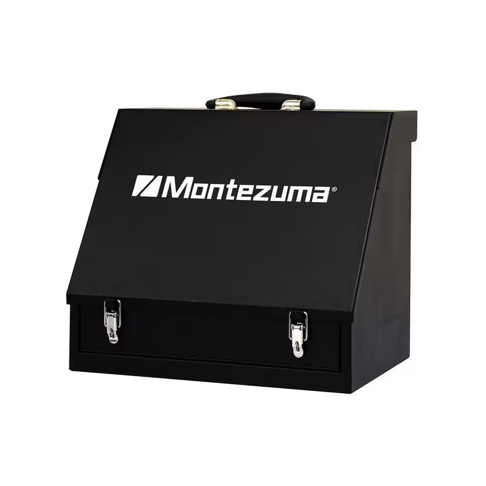 15 In. W X 11 In. D Portable Handheld Steel Shop Triangle Tool Box for Sockets, gallery