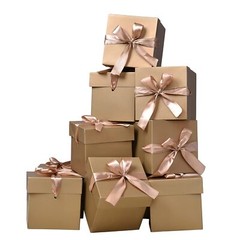 12 Pack Gift Boxes with LidsNested Squared Boxes with Lids for Fathers Day Gr…