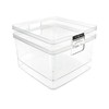 2-Pack Square Clear Storage Bins (10” L x 10” W x 6.1” H) w/Cutout Handles, P... gallery