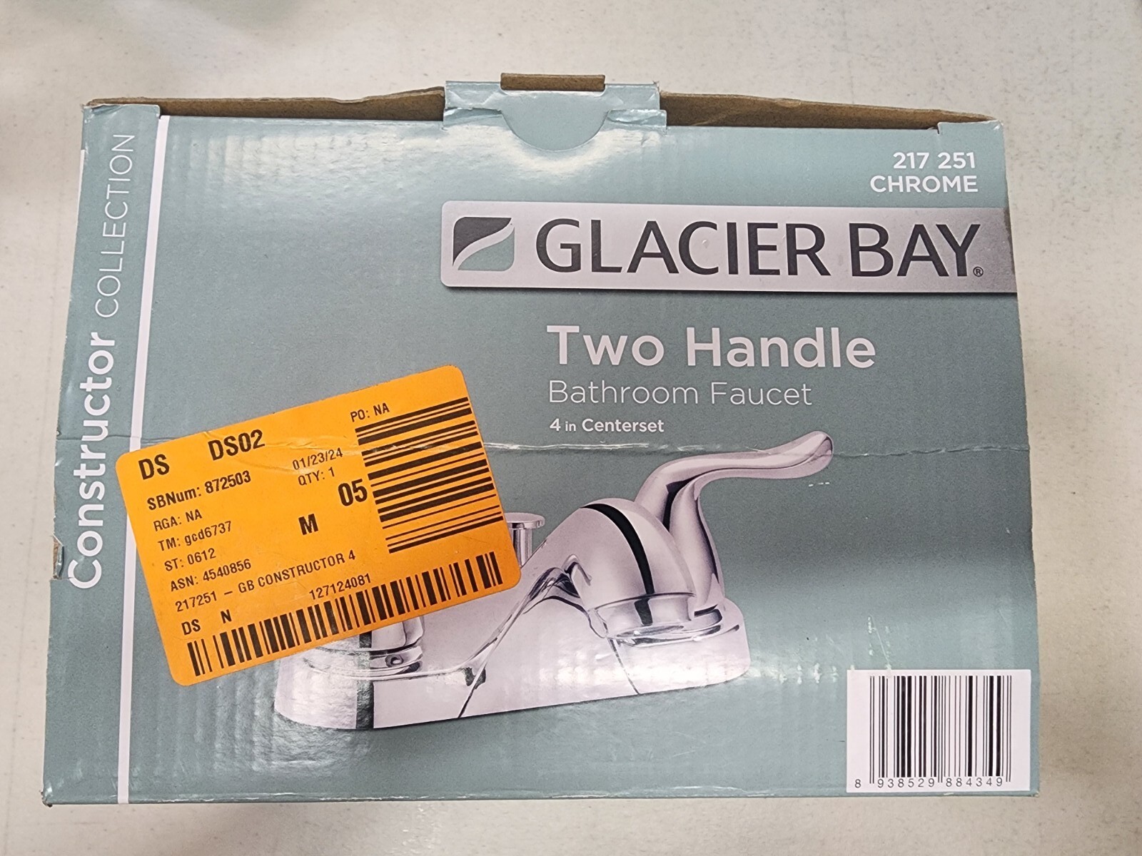 Glacier Bay Constructor 4" Double Handle Bathroom Faucet Chrome gallery