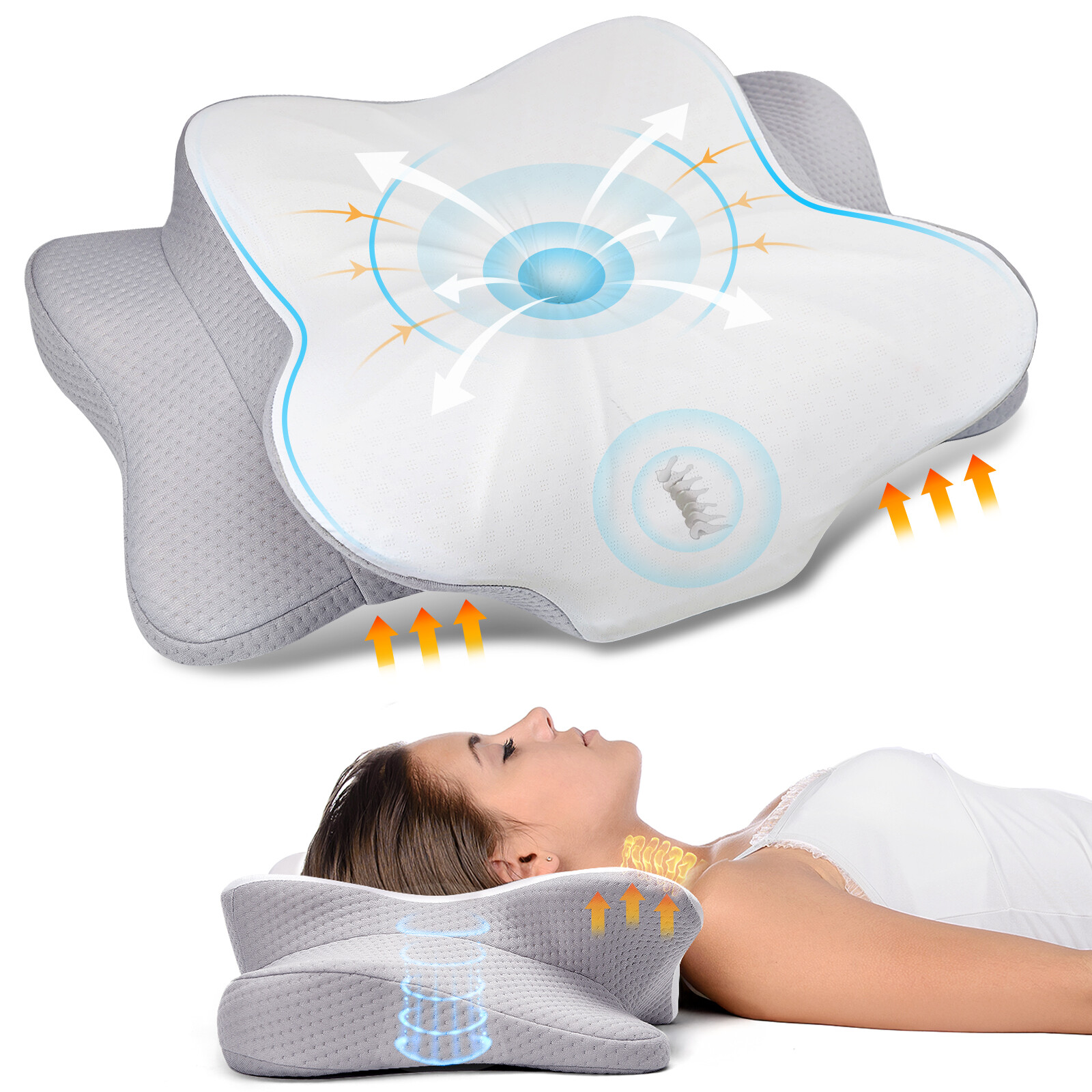 Neck Pillow Soft Cervical Pillow For Neck And Shoulder Pain Memory Foam Pillows gallery
