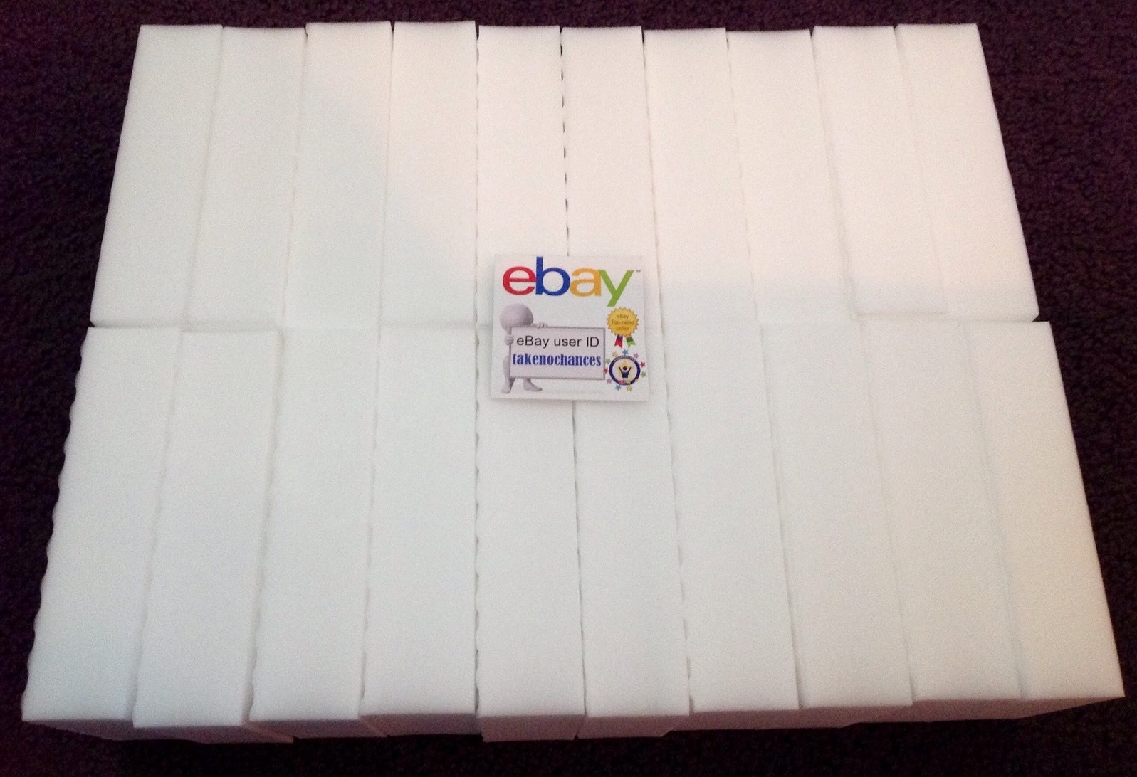 75 PACK Melamine Sponge Eraser Heavy Duty Extra Durable 1" - Works Like Magic! gallery