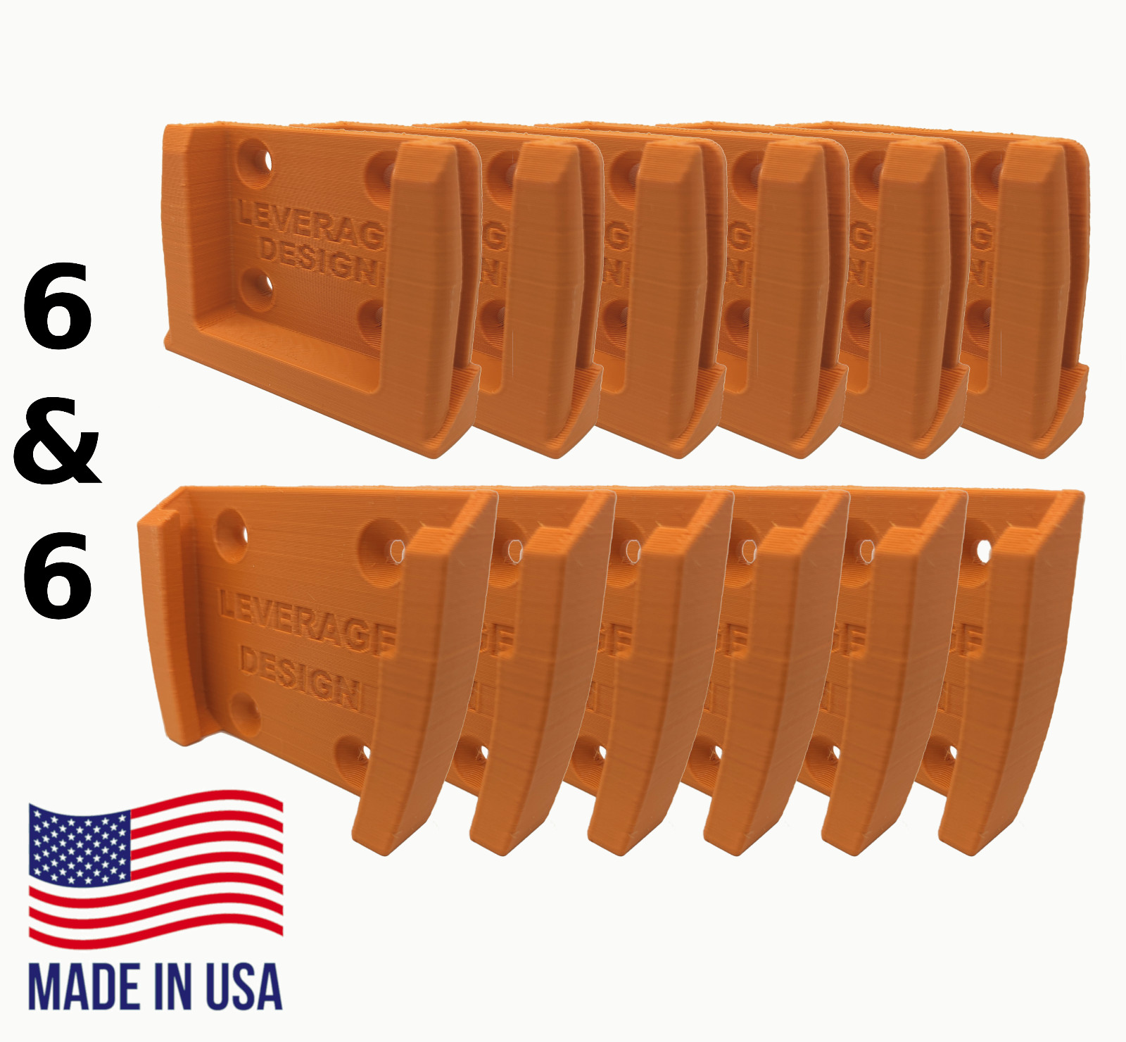 ORANGE! 6 / 6 Combo Pack RIDGID 18V Tool and Battery Mounts / Hangers / Holders gallery