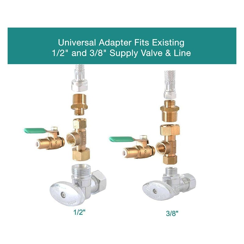 Metpure Ice Maker Fridge Install Kit – Stop Tee-Valve-1/4" Fittings, 25' Ft Tube gallery