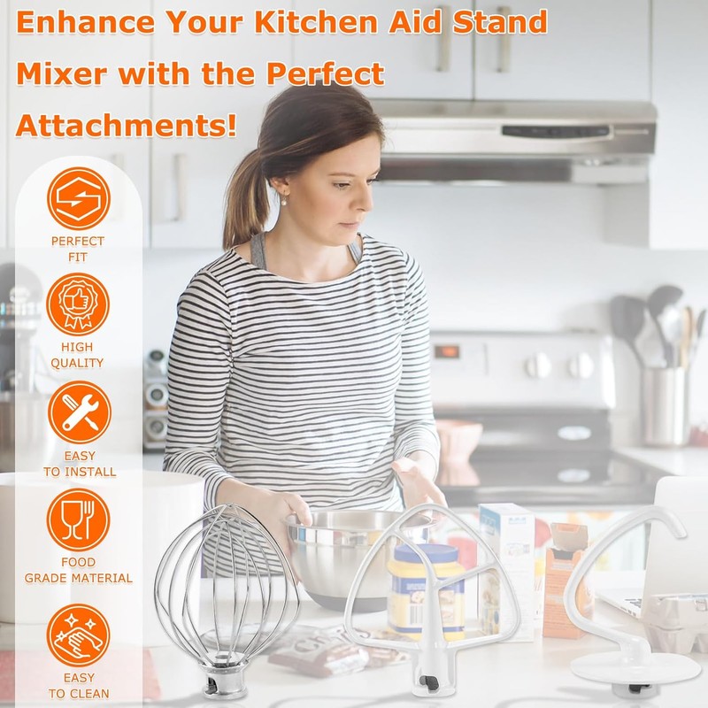Stand Mixer Attachments 3-Piece Kit -Replace for Kitchen aid Accessories... gallery