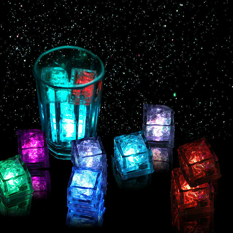 Light Up Ice Cube multi colors LED Glow Ice Cube ON/OFF -120 pack (10DZ) gallery