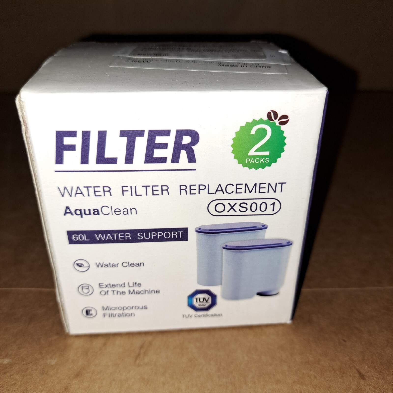 NEW Aqua Clean Water Coffee Filter Replacement #OXS001 - 1 Box 2 Filters gallery