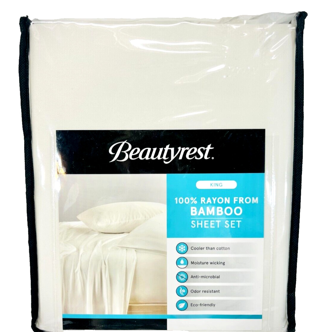 Ivory King 100% Rayon from BAMBOO Sheet Set Beautyrest Hypo-allergenic AntiOdor gallery
