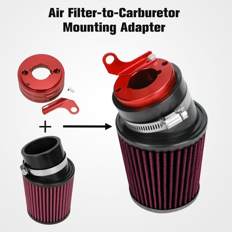 Air Filter Adapter Kit for Predator 212cc 196cc Mini Bike Go Kart Performance gallery