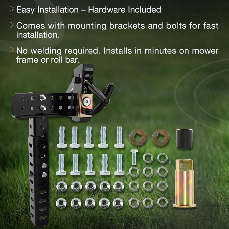 Mower Trimmer Rack Lockable For Most Walk-Behind Stand-On & ZTR Lawn Mower Black gallery