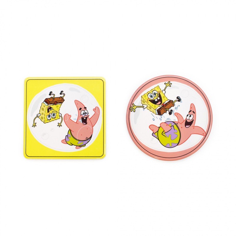 SpongeBob SquarePants and Patrick Stackable Mugs and Coaster Set Multi-Color gallery