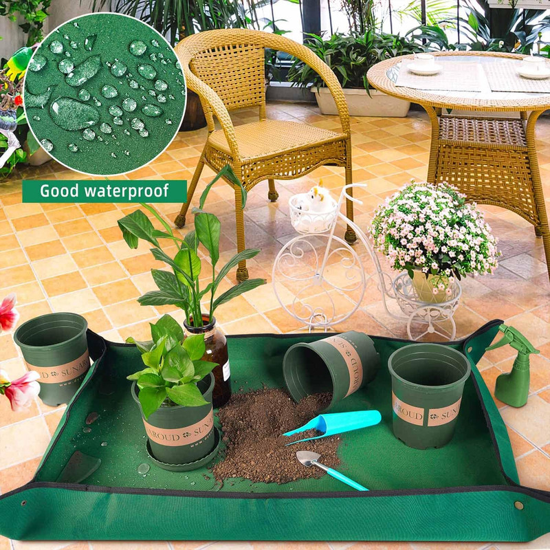 Extra Large Repotting Mat for Indoor Plant Transplanting and Mess Control, 43" X gallery