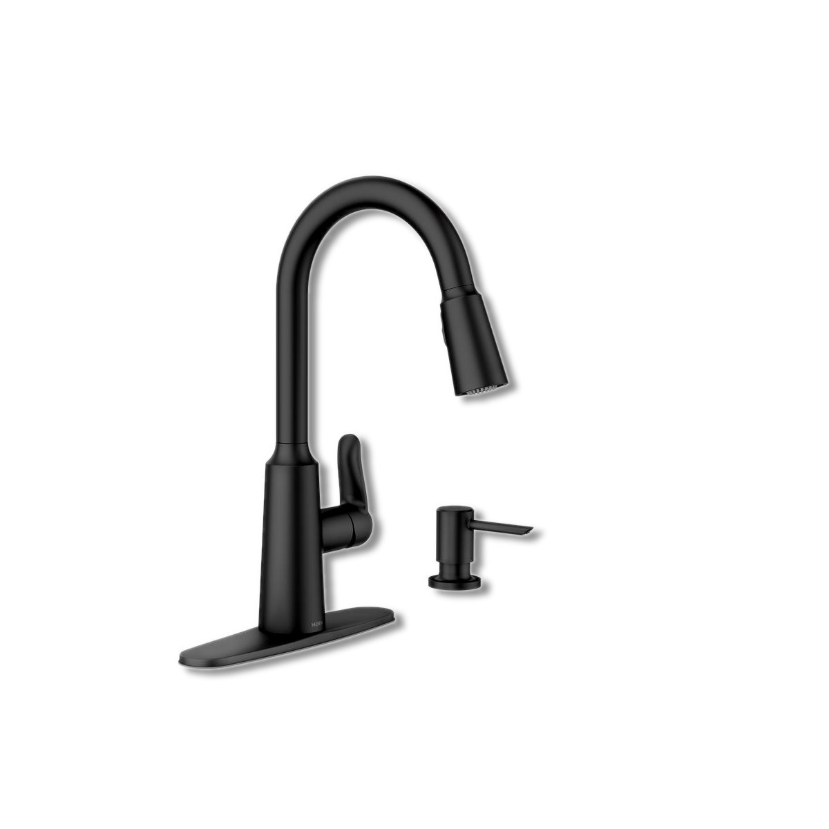Moen Edwyn One Handle Matte Black Pull-Down Kitchen Faucet 87028BL gallery