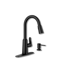 Moen Edwyn One Handle Matte Black Pull-Down Kitchen Faucet 87028BL