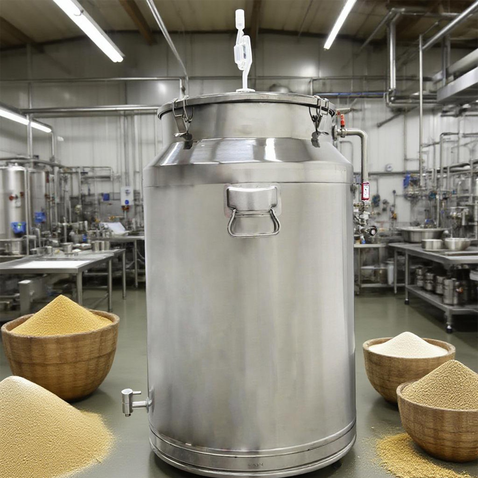 64L Stainless Steel Fermenter/Storage Tank for Wine Brewing, Storage, Transport gallery