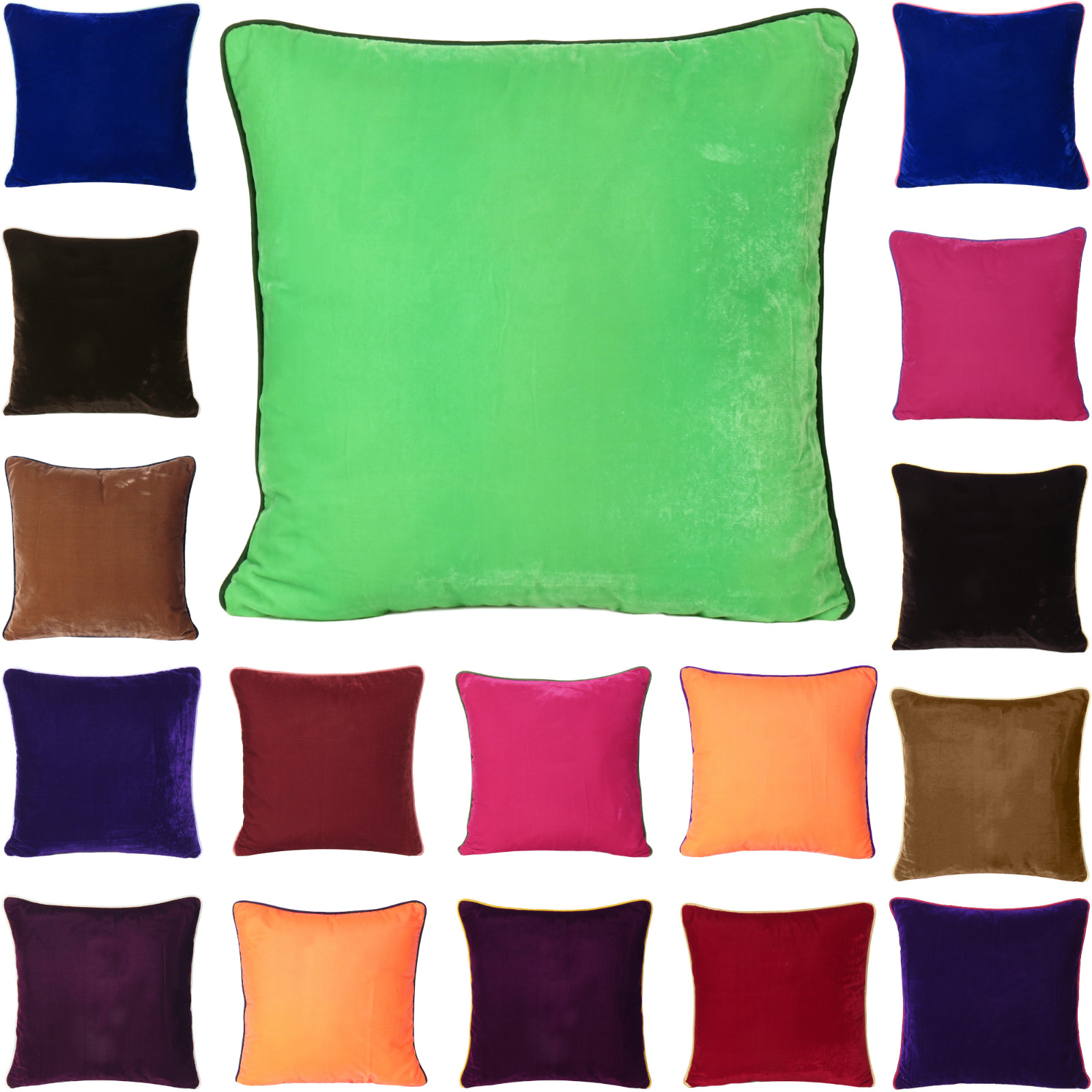 Home Decorative Velvet Cushion Cover with Zipper Throw Pillow Case Single Piece gallery
