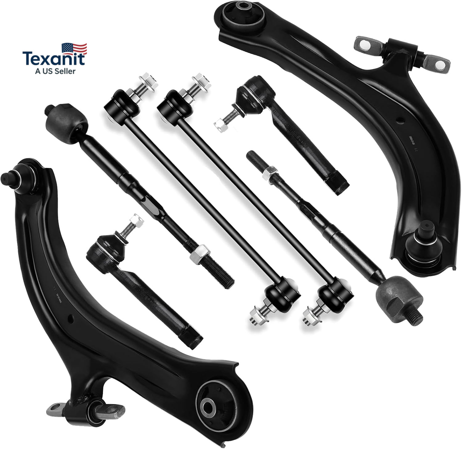8Pcs Suspension Kit 2 Front Lower Control Arm W/Ball Joint 2 Front Sway Bar End gallery