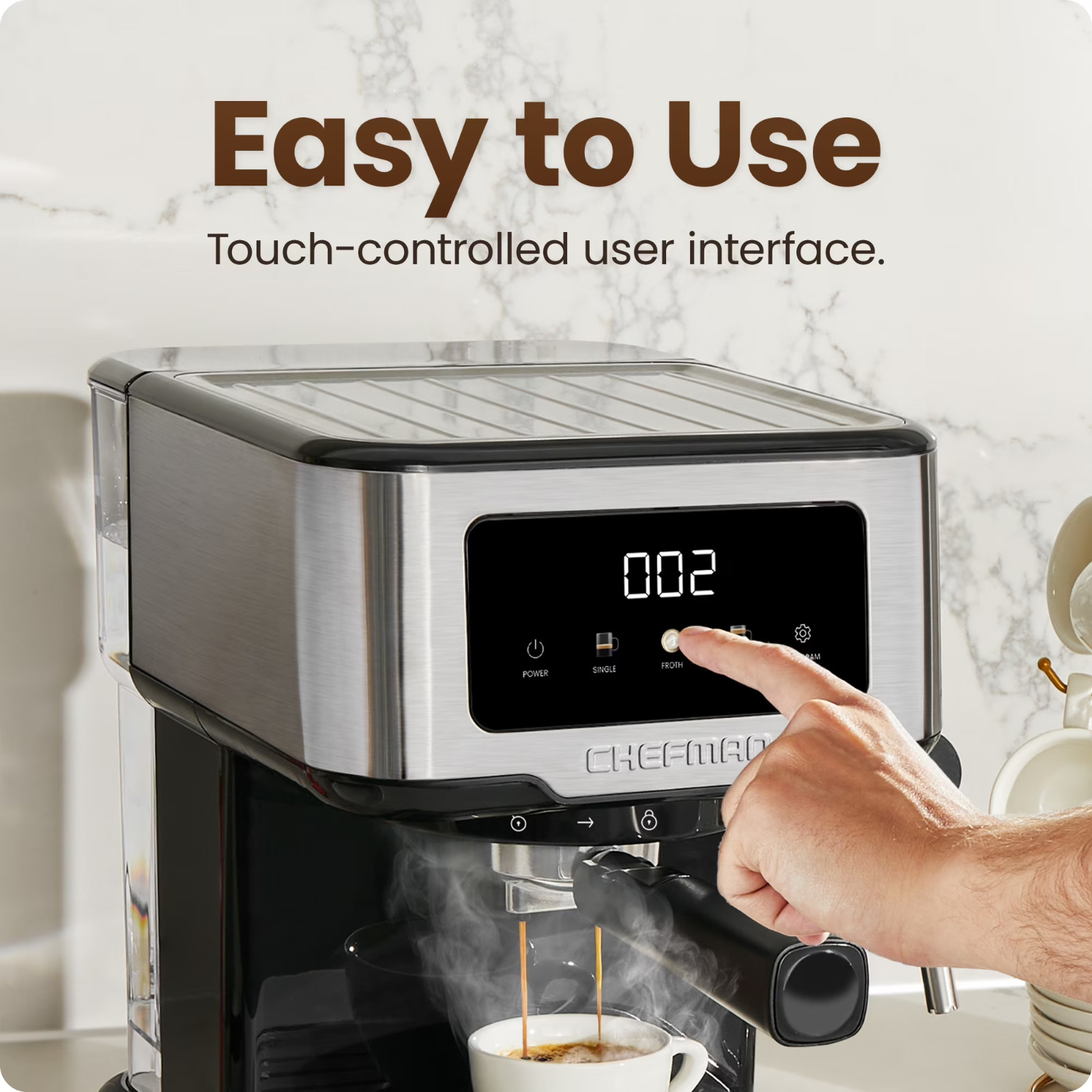 Chefman CraftBrew Espresso Machine 15-Bar Digital Steam Wand Digital NEW SEALED gallery