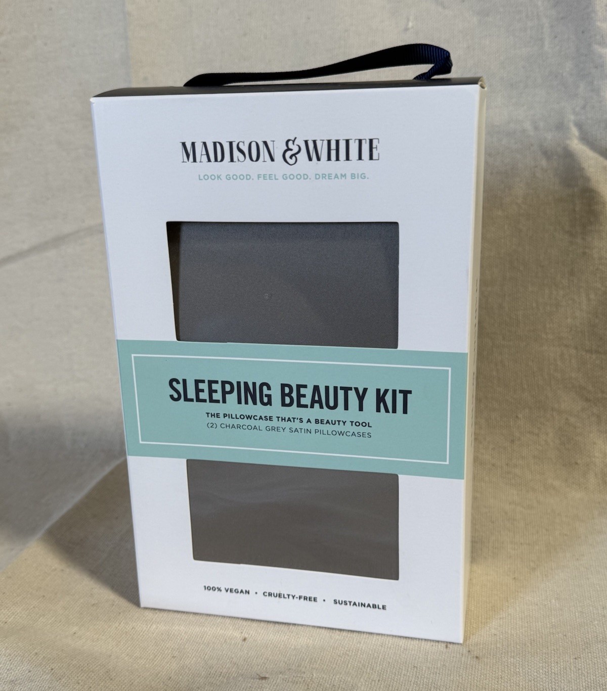 Madison & White Charcoal Grey Satin Pillowcases (2) Queen 20" x 30" gallery