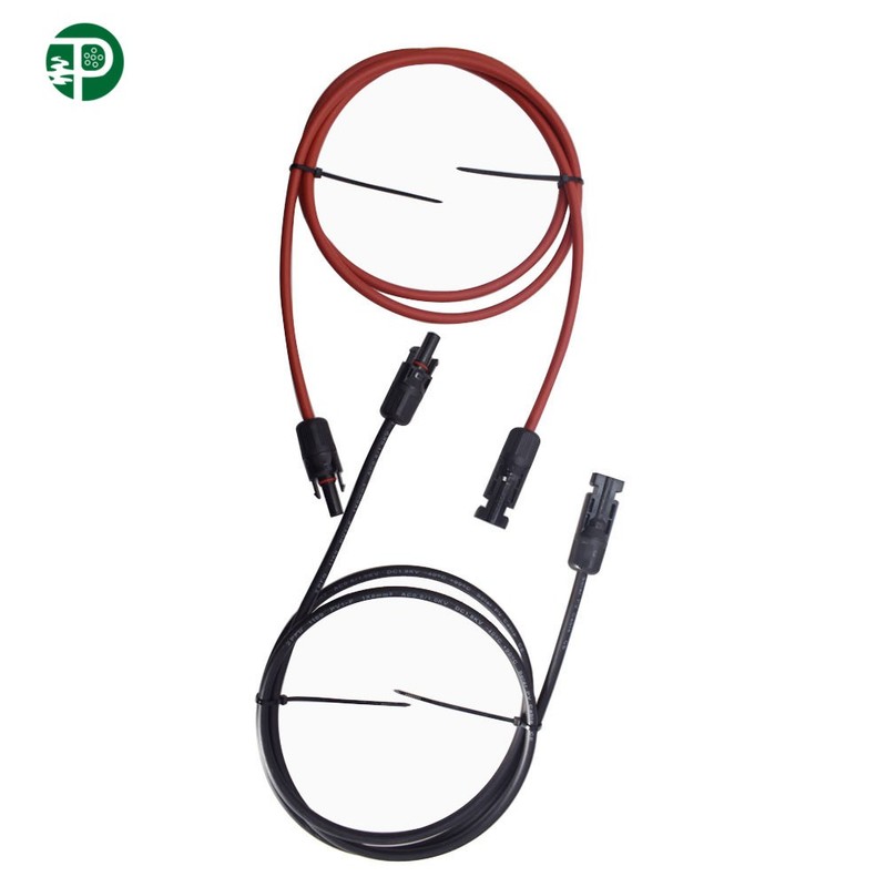 Black and Red Solar Panel Extension Cable Wire Connector 12/10 AWG 1 pair gallery