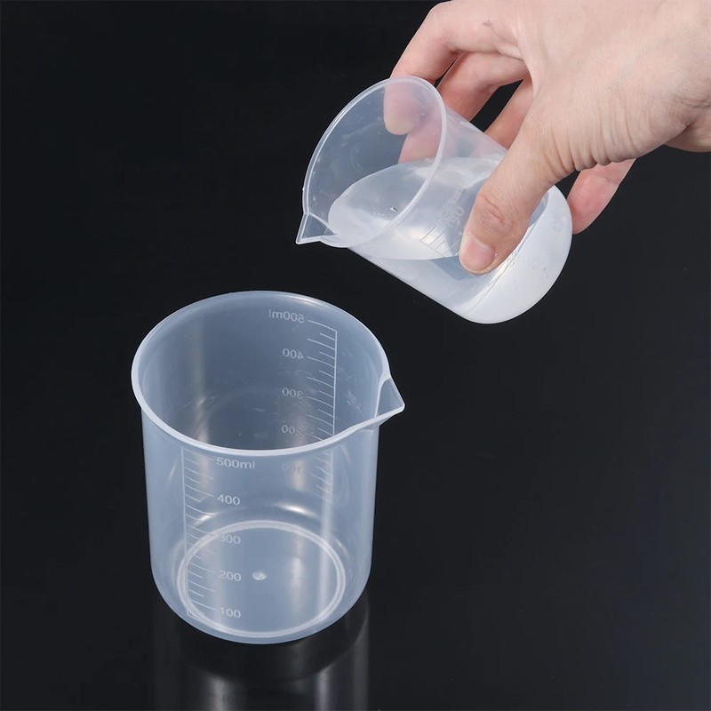 Measuring Cup Transparent Plastic Laboratory Beaker Graduated Liquid Jug Cup Kit gallery