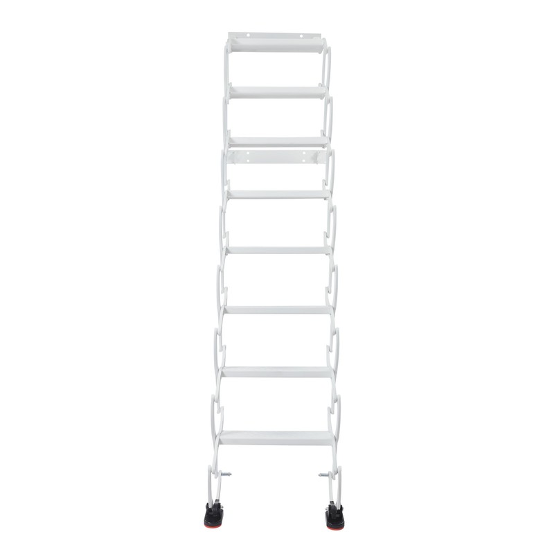 8-Step Pull Down Attic Ladder - Wall-Mounted Folding Loft Stairs gallery