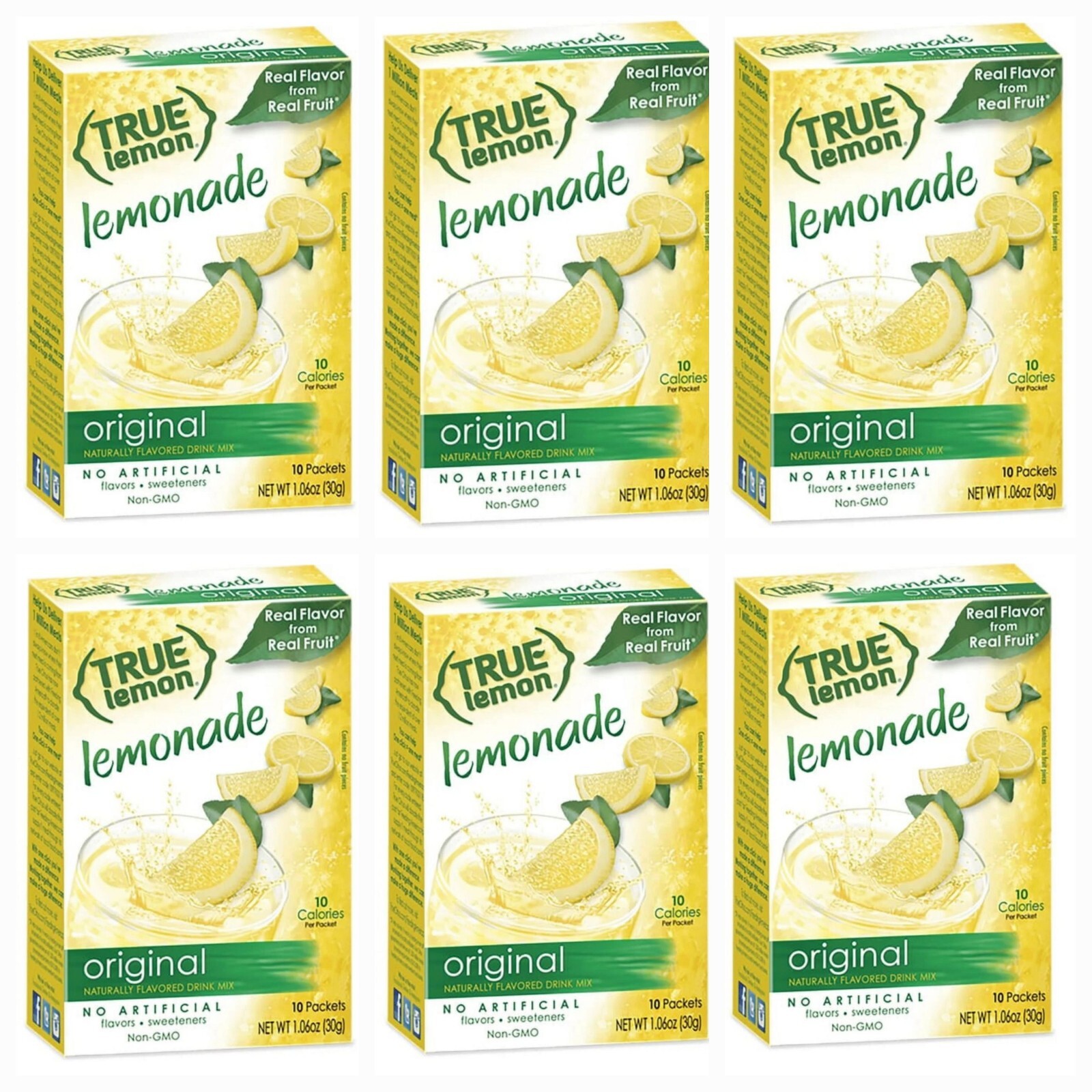 6 PACK True Citrus Lemon Lemonade Stevia Drink Mix - 60 Packets gallery