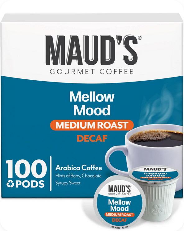 Maud’s Decaf Medium Roast Coffee Pods K-Cup Arabica Smooth Mellow Blend 100ct gallery
