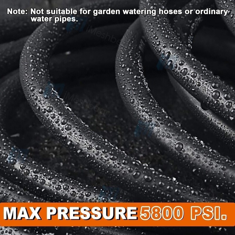 25FT 5800PSI Replacement High Pressure Power Washer Hose M22 3/8" Quick Connect- gallery