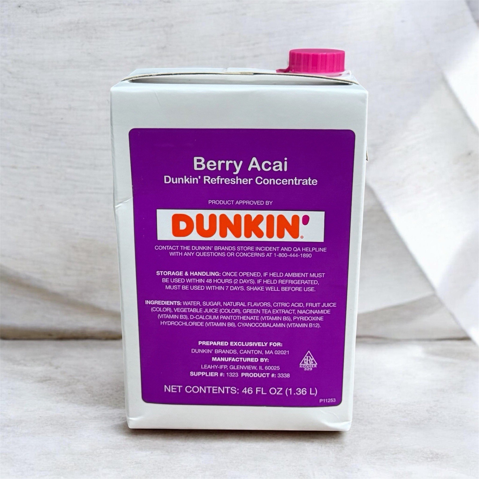 Dunkin' Berry Acai Refresher Concentrate 46 fl oz gallery