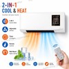 Portable 1800W Wall Mounted Fan Heater 2-in-1 Cooling Heating Quiet 20㎡ Room gallery
