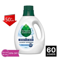 Seventh Generation Liquid Laundry Detergent – Free & Clear – 90 fl oz