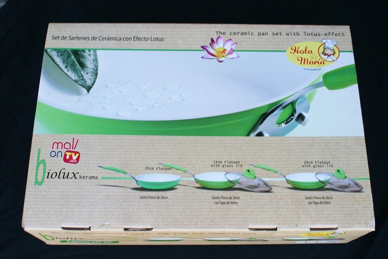 5pc Set Non-stick Frying Pan Ceramic Coating Lotus Effect Biolux Kerama Lot gallery