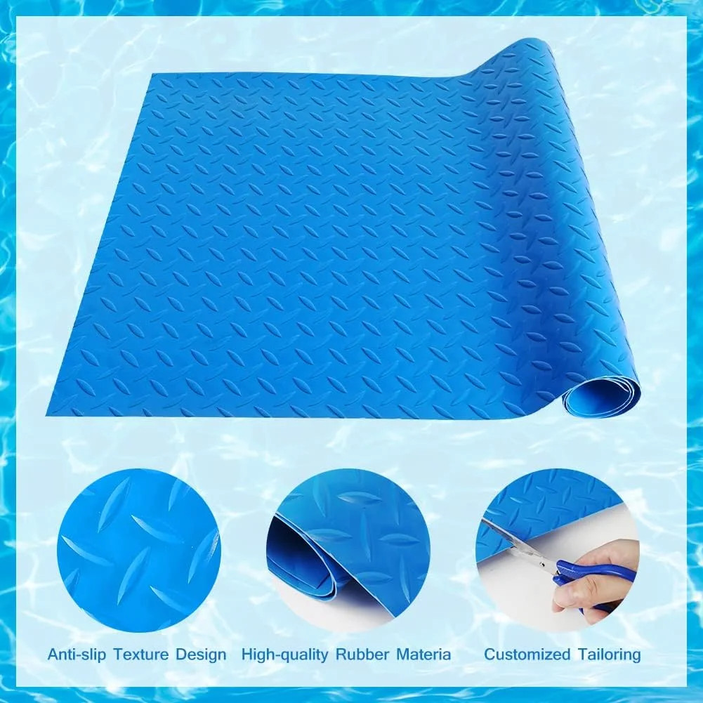Large Swimming Pool Ladder Mat, 17"x38" Protective Non-Slip Pool Step Pad with T gallery